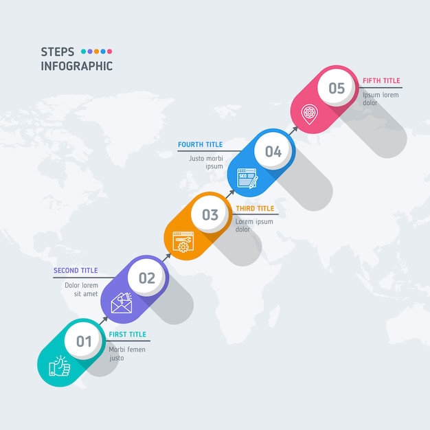 Infographic steps pack