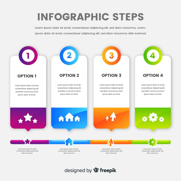 Infographic steps template