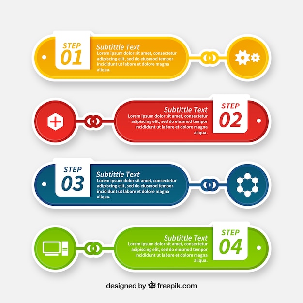 Infographic steps with business style