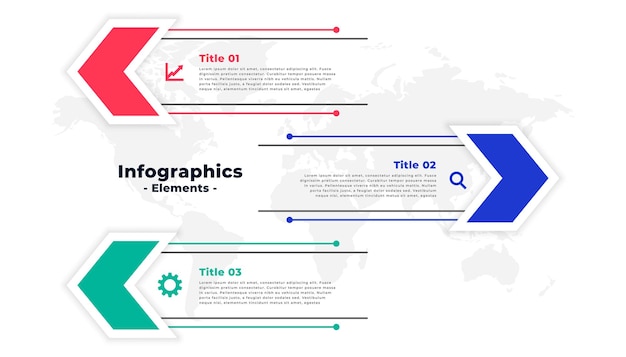 Free vector infographic template in arrow style design