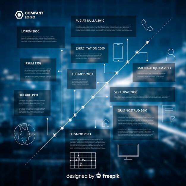 Infographic template for business with photo