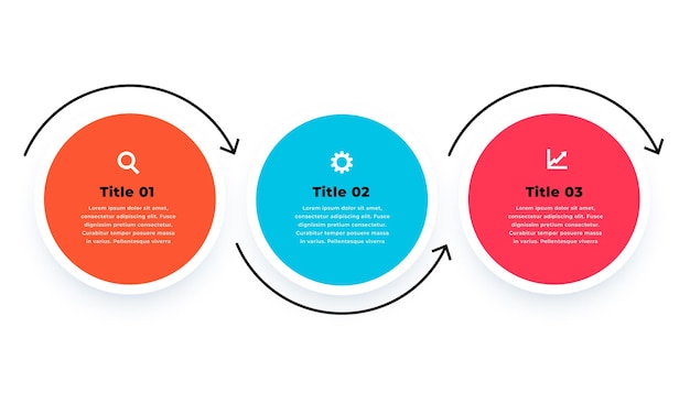 Infographic template in circular style 