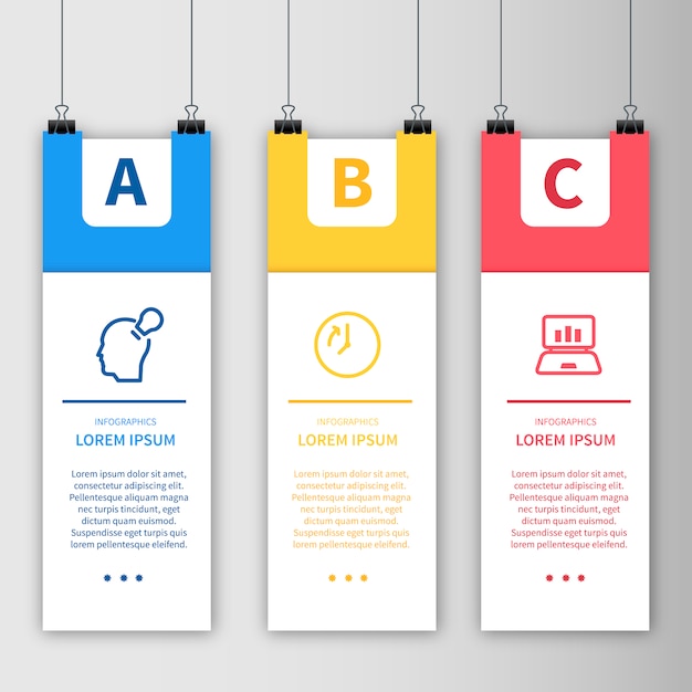 Infographic template hanging poster design