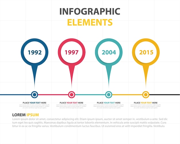 Infographic template with progress