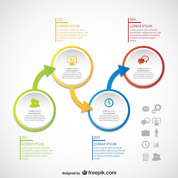 Infographic template with round shapes