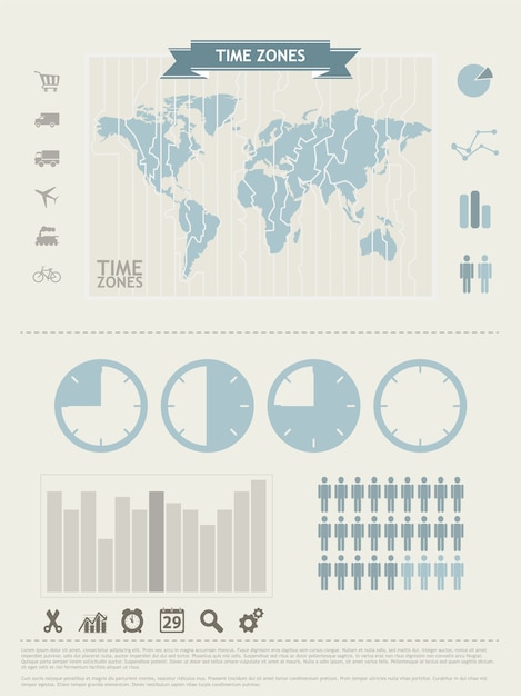 Infographic template with stats