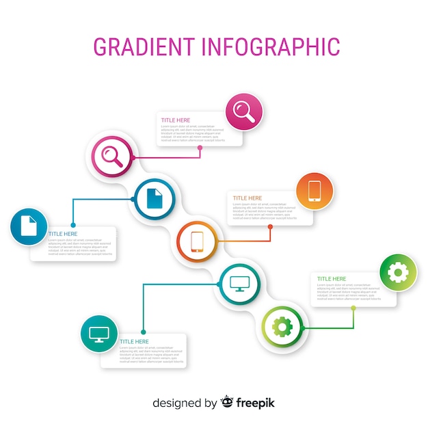 Infographic template with timeline concept