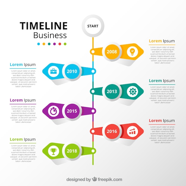 Infographic timeline concept