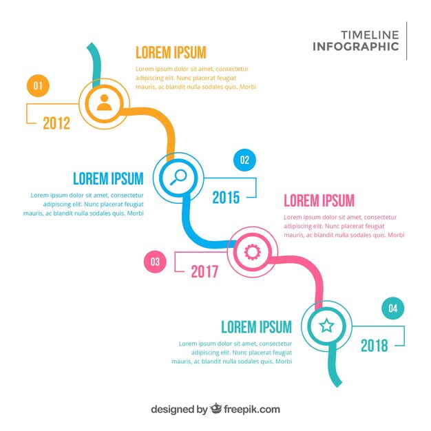 Infographic timeline concept