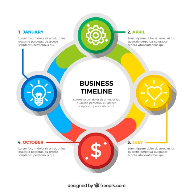 Infographic timeline concept