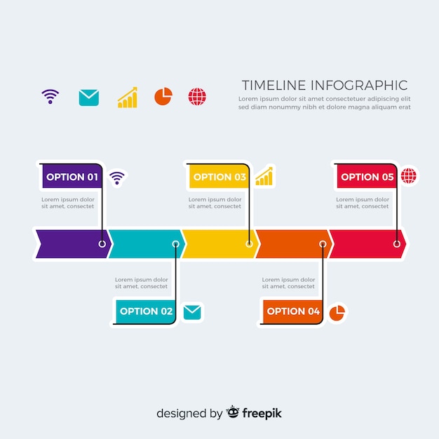 Infographic timeline concept