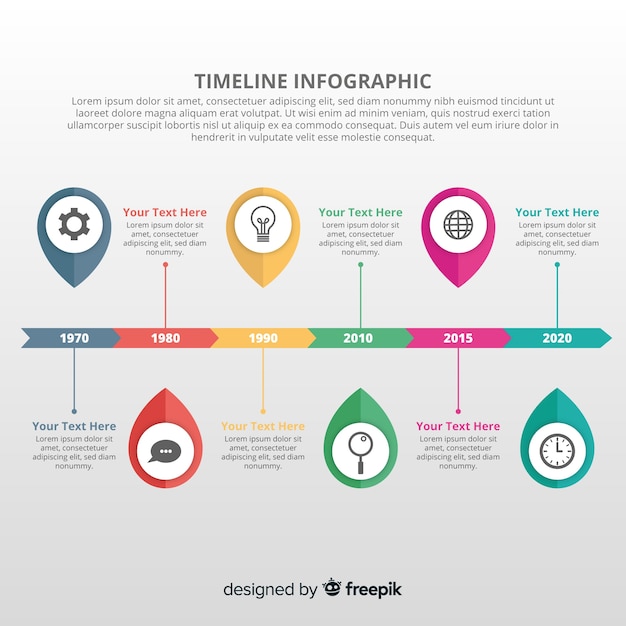 Infographic timeline concept