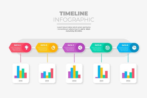 Infographic timeline design template