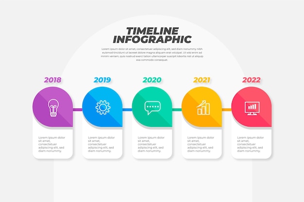 Infographic timeline design template