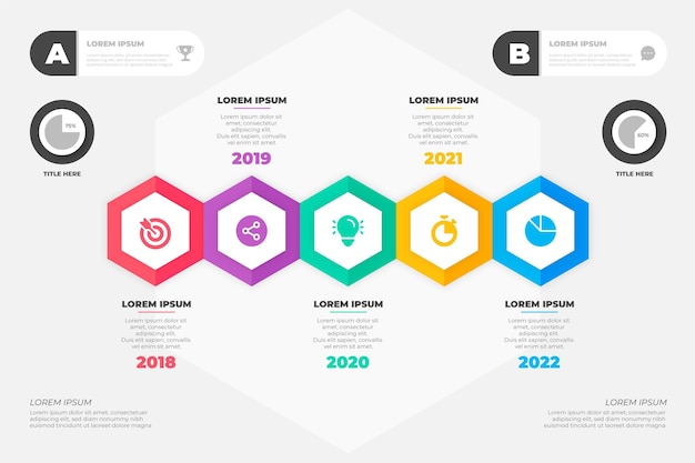 Infographic timeline design template