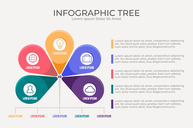 Infographic tree design template