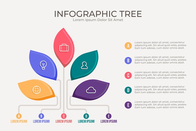 Infographic tree design template