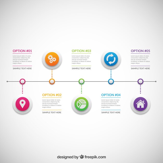 Infographic with colored circles