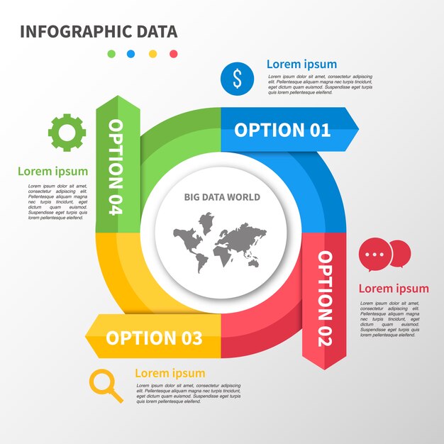 Infographic with options template