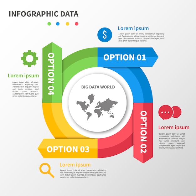 Infographic with options template