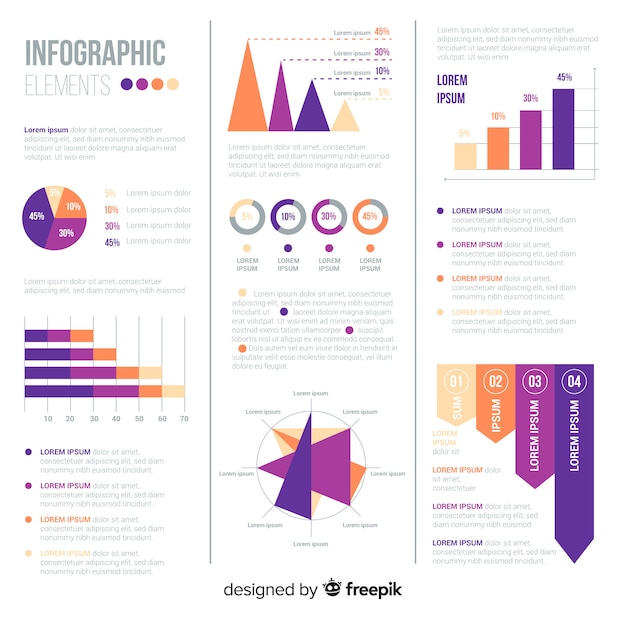 Infographic with step and options