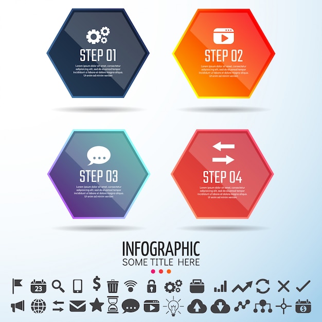 Free Vector infographics design template