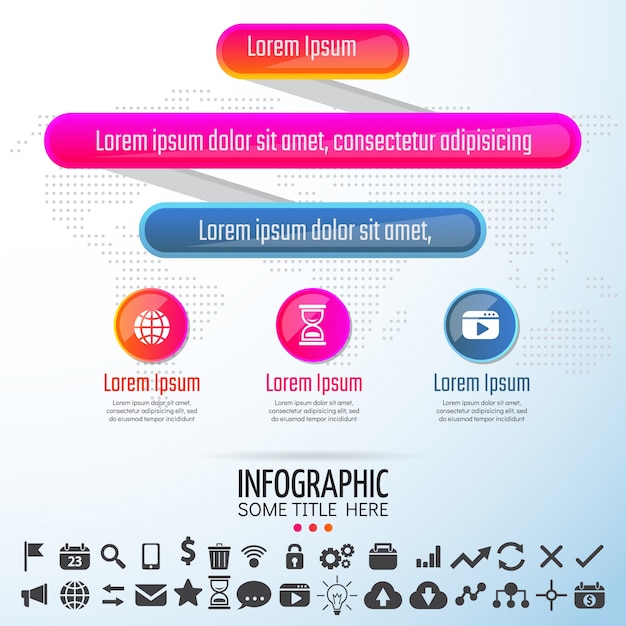 Free Vector infographics design template