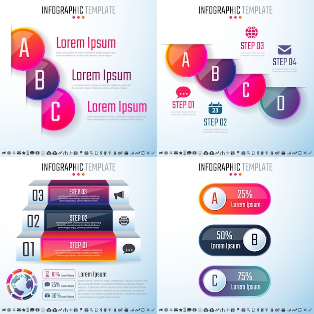 Free Vector infographics design template