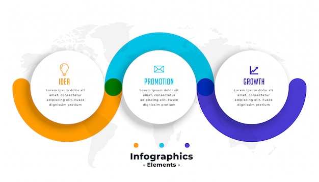 Infographics steps business template 