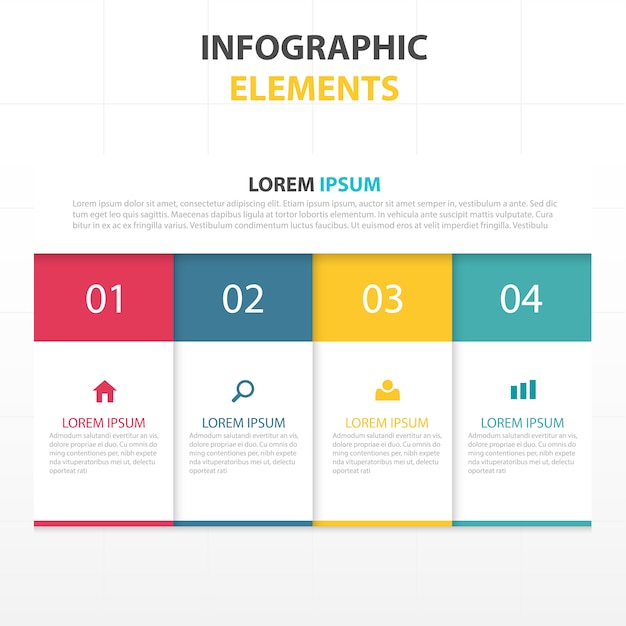 Infographics with four colors