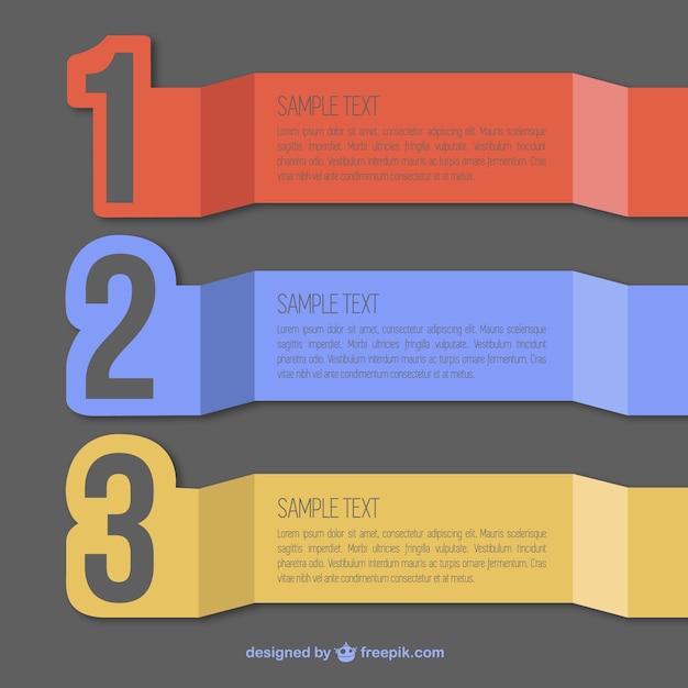 Infography number labels design