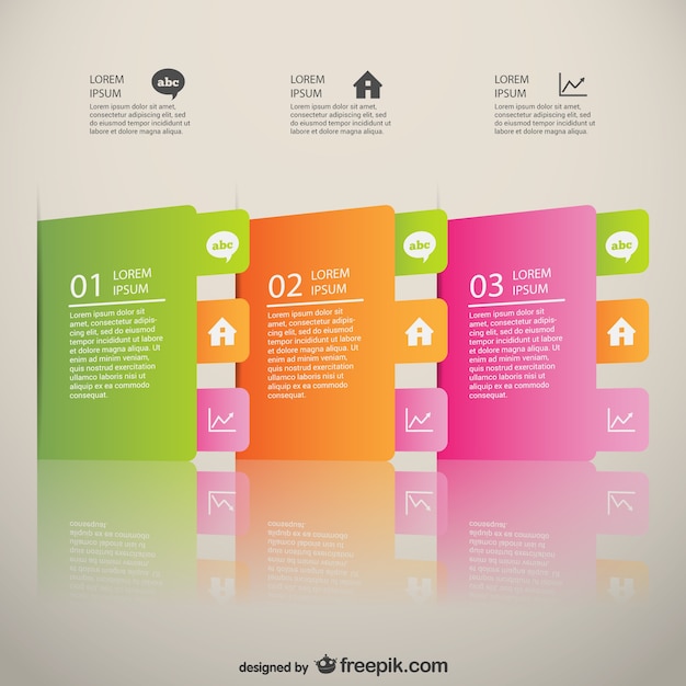 Free Vector infography template