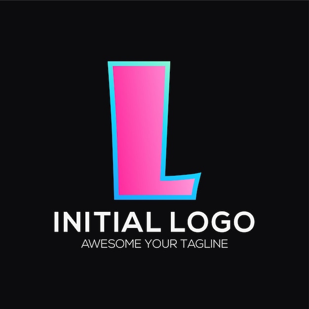 Free Vector initial l color logo design template modern