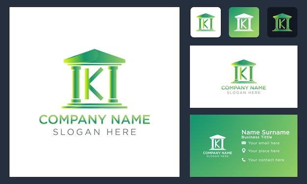 Initial letter k building logo design logo template vector illustration isolated design and business branding