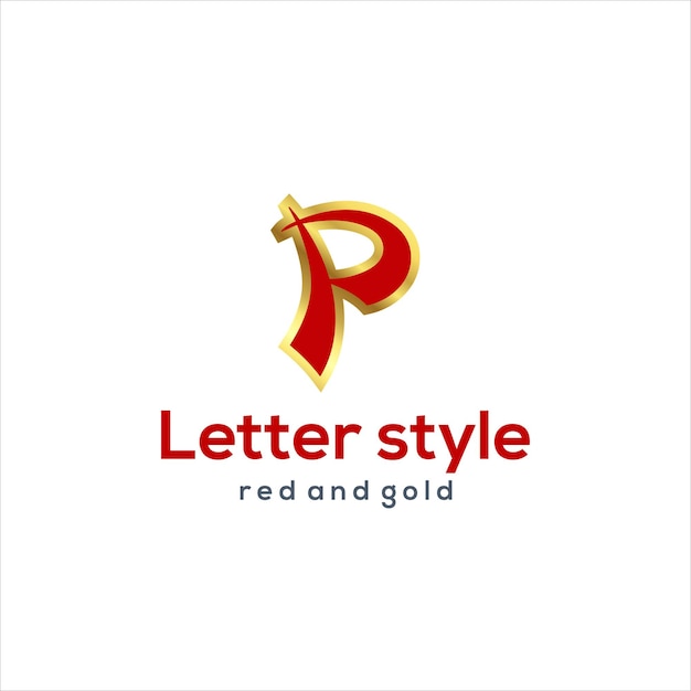 Free Vector initial letter p logo type with design for company and business logo