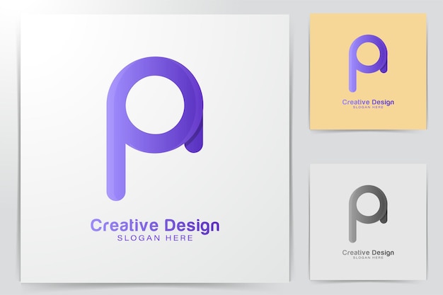 Free Vector initial letter p a q o logo ideas. inspiration logo design. template vector illustration. isolated on white background