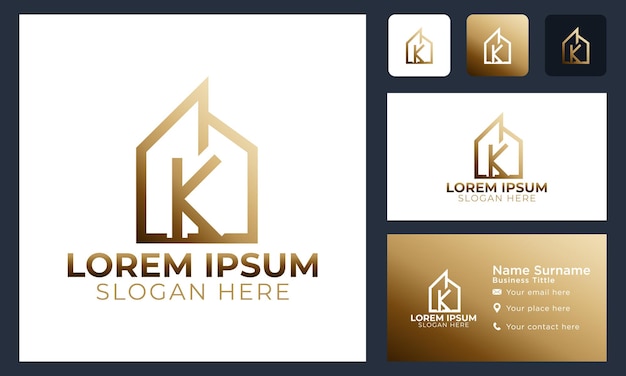 Free Vector initial monogram letter k town building logo design vector illustration