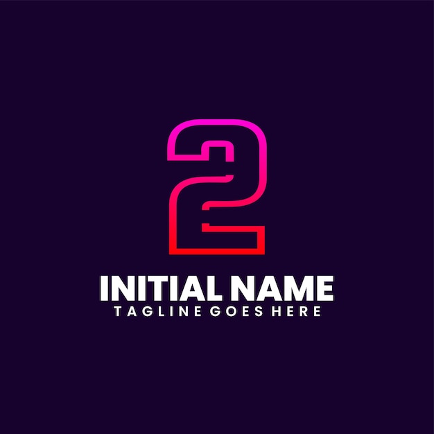 Free Vector initial name colorful logo design