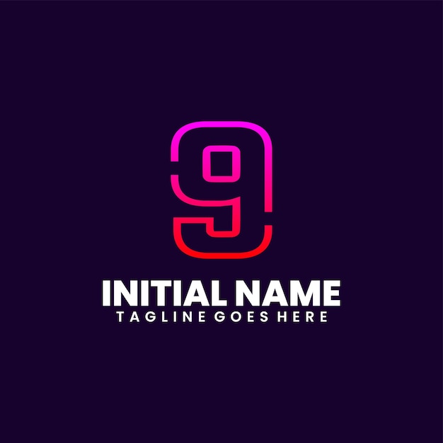 Free Vector initial name colorful logo design