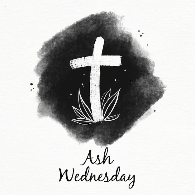 Ink ash wednesday illustration