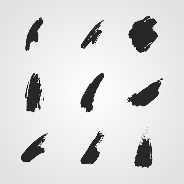 Free Vector ink brush stroke collection