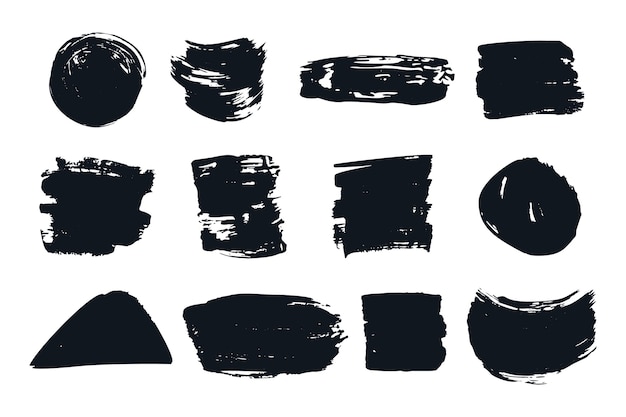 Free Vector ink brush stroke collection