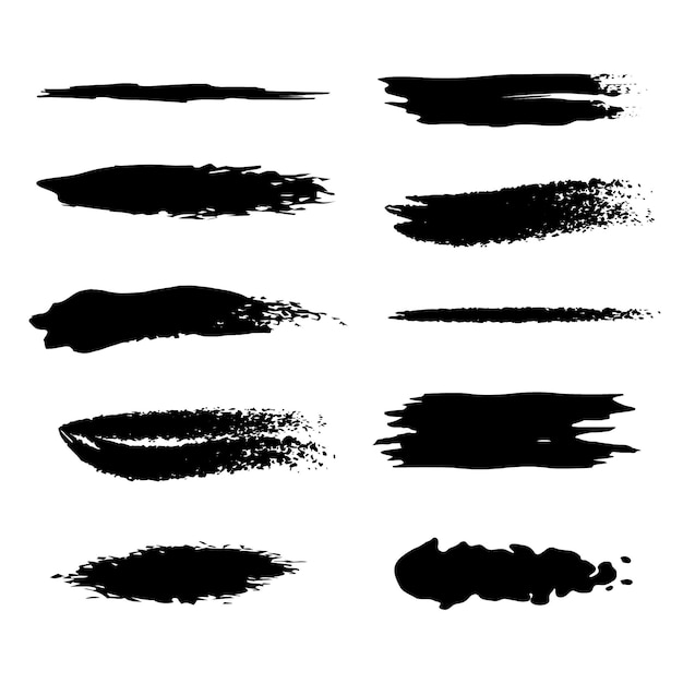 Ink brush stroke collection