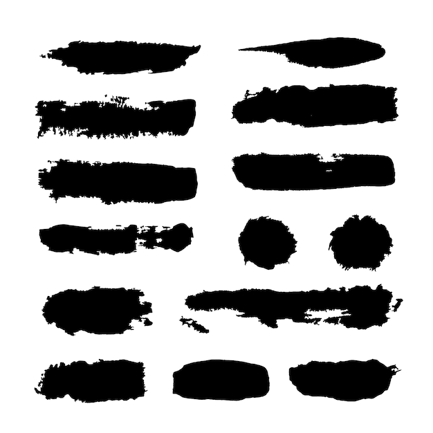 Ink brush stroke collection