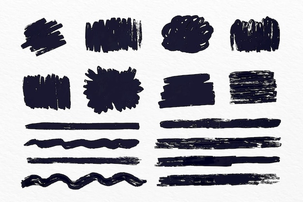 Ink brush stroke collection