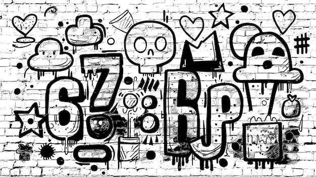 Free Vector ink splatter graffiti wall