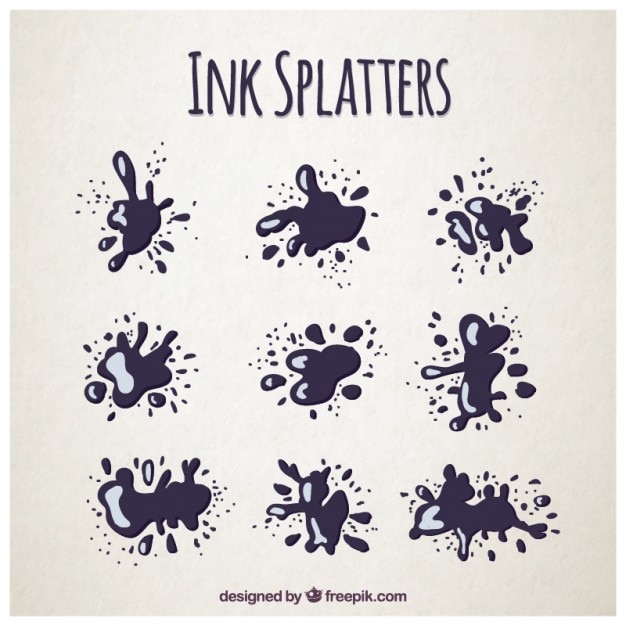 Free Vector ink splatters