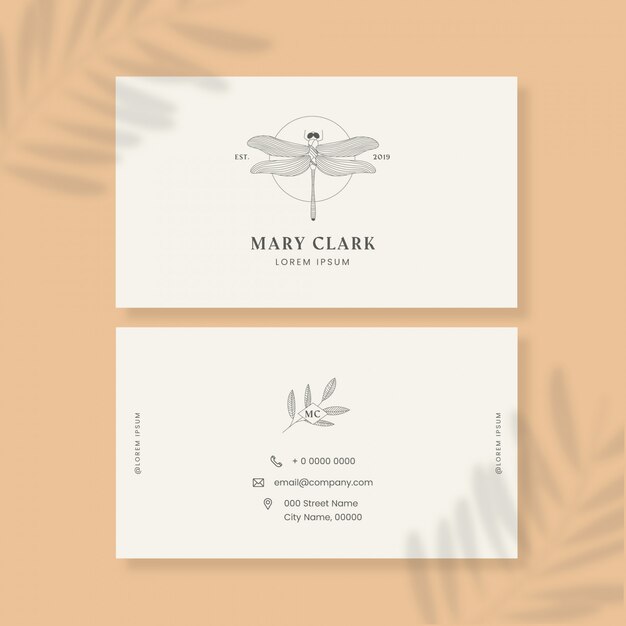 Insect logo business card