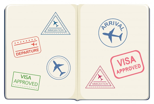 Free vector inside of a passport