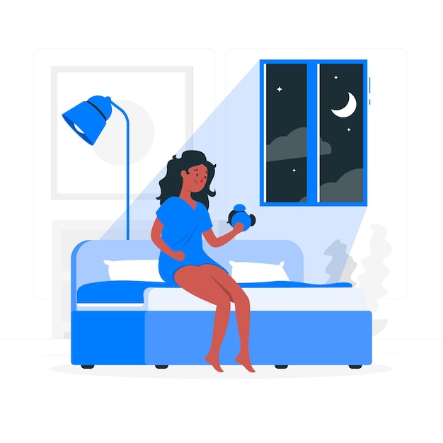 Free Vector insomnia concept illustration